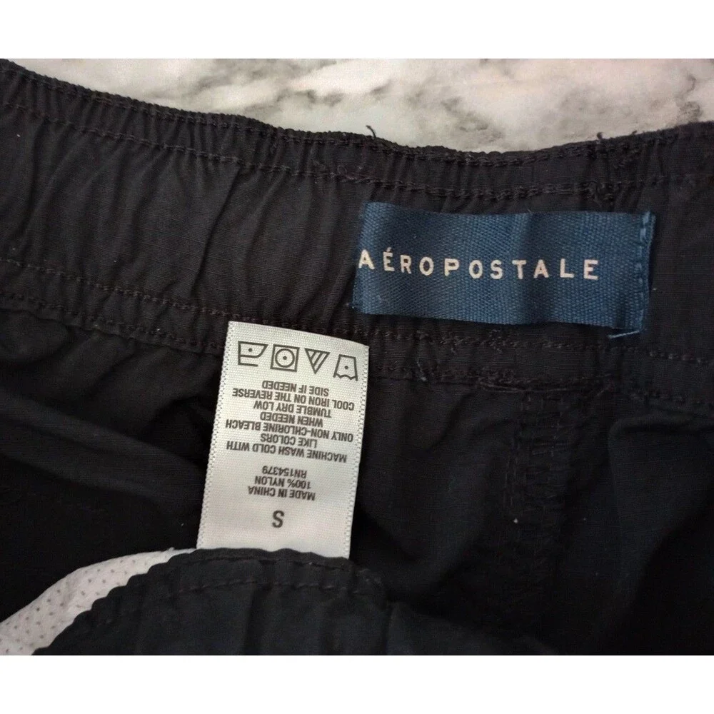 Aeropostale Black Nylon Shorts Size Small